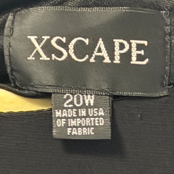 Xscape 20W Dress With Sheer Flutter Sleeves & Beaded Floral Embroidery - Picture 2 of 12